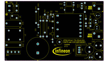 Schaltungsanordnung - Infineon Technologies DEMO_5QR1680BG_27W1 SNT-Demonstrationsboard